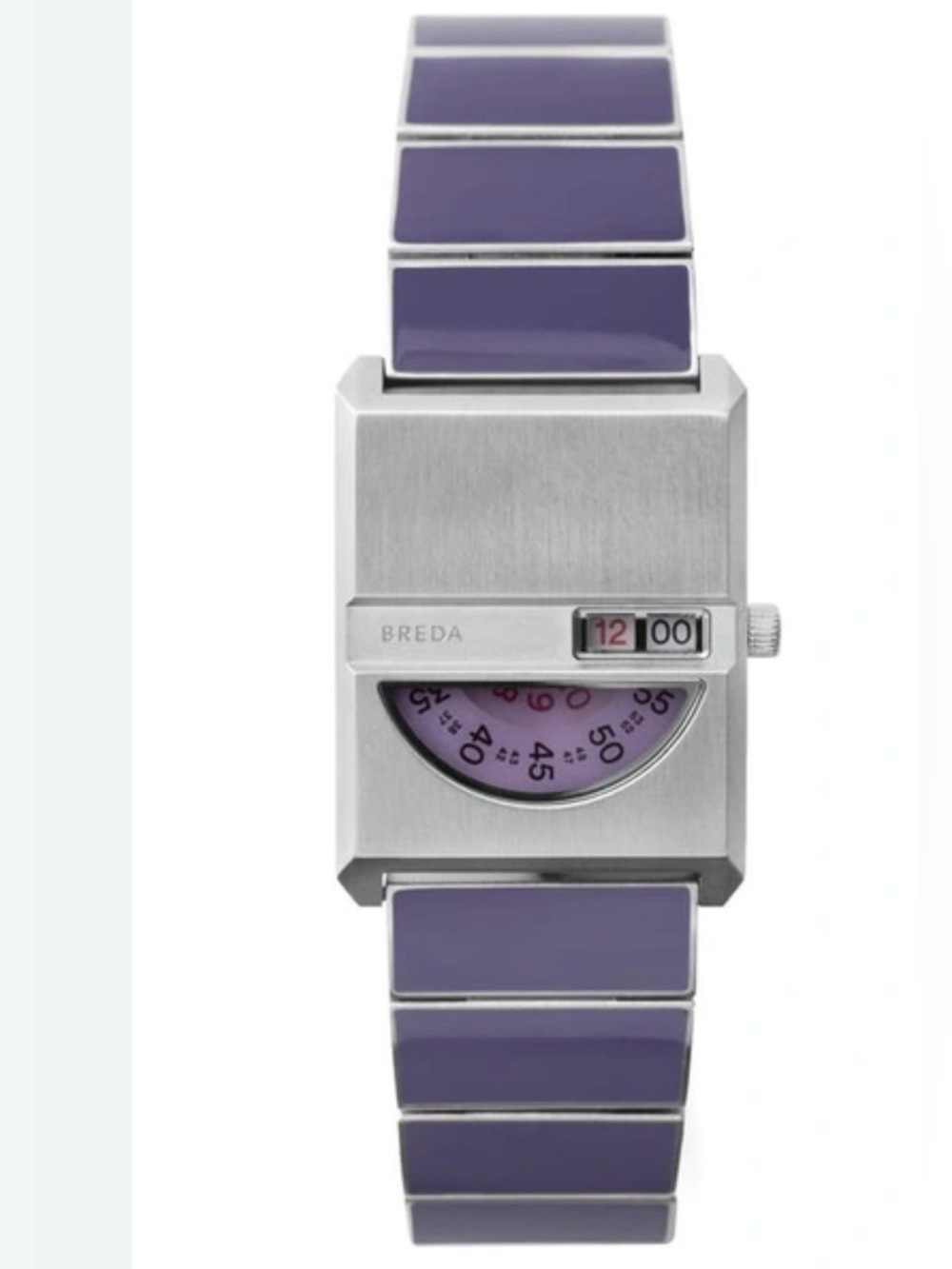 Breda Pulse Tandem Stainless Steel Bracelet Watch, 26mm purple New with Box